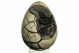 Septarian Dragon Egg Geode - Black Crystals #235345-1